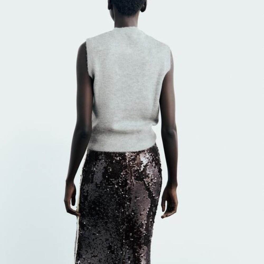 ZARA SOFT KNIT VEST - Picture 2 of 7